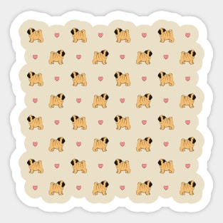 Pug owner gifts Sticker